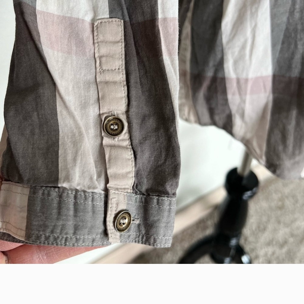 Burberry Brit Stone Gray Nova Check Women's Shirt - Picture 8 of 16
